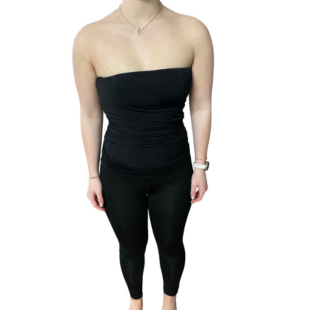Pierre Balmain Strapless Ruched Jumpsuit Pantsuit Size 24 38 XS Small